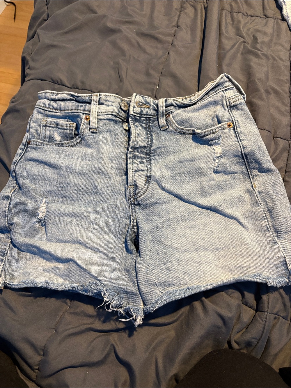 Old Navy Light Blue Distressed Denim Shorts